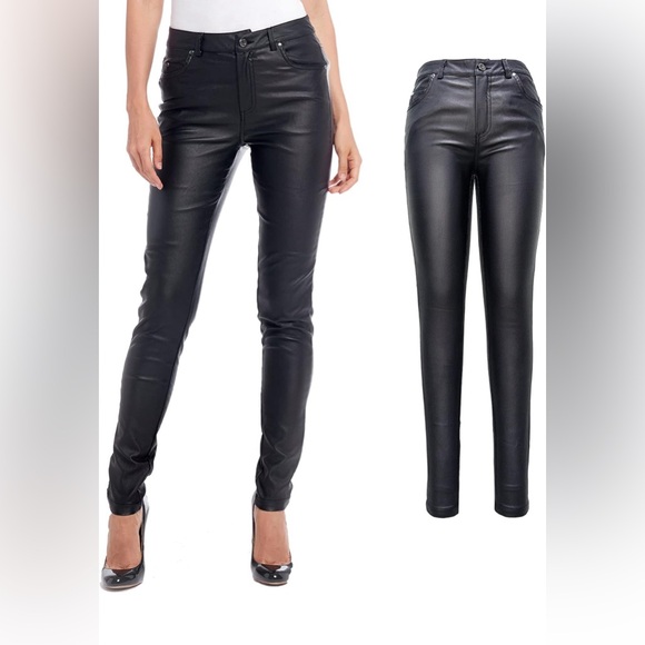 S P Y M Women Faux Leather Legging Pants Medium - Picture 1 of 3